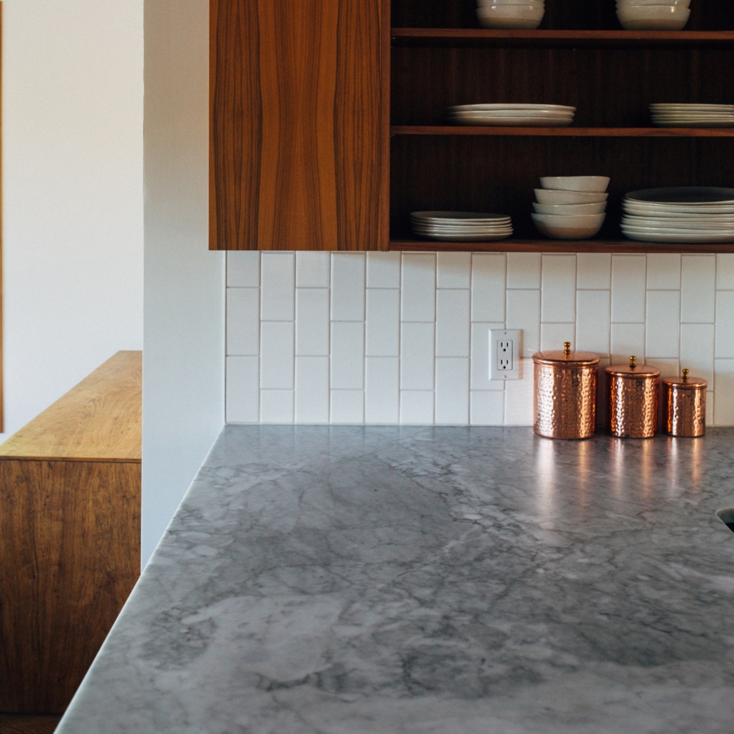 Kitchen countertop.