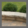 Designer Stone limestone wall caps.